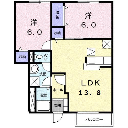 サンシェール　Ｂ（102） 間取り図画像