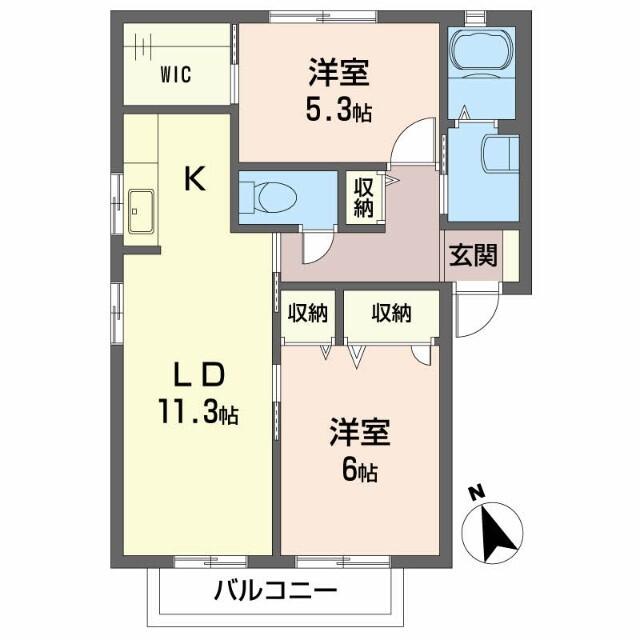 シャーメゾン　ボン・コリーヌ　Ａ棟（101） 間取り図画像