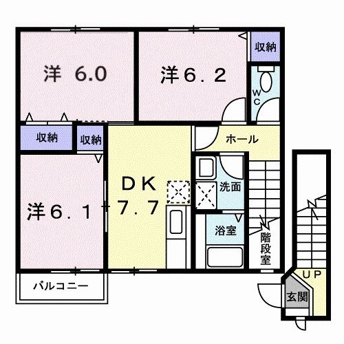 ジュネス９９Ｂ（202） 間取り図画像