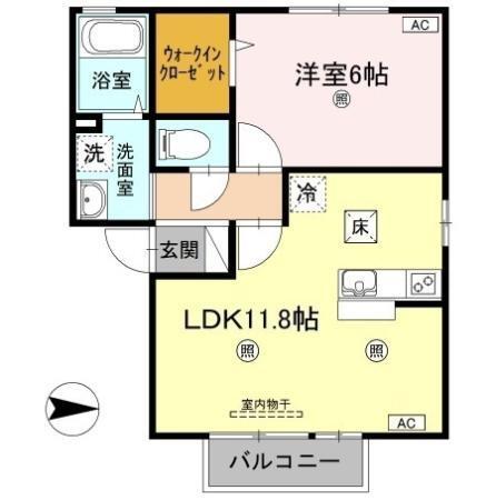 ルピナ　B棟（B105） 間取り図画像