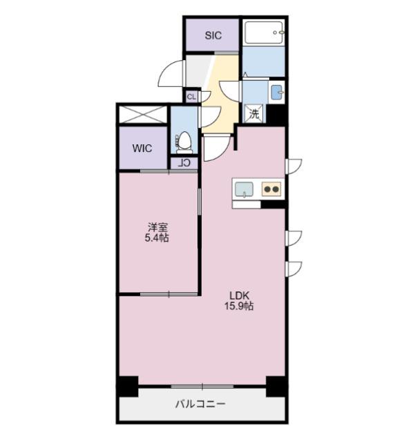 SUNNY SIDE COURT（202） 間取り図画像