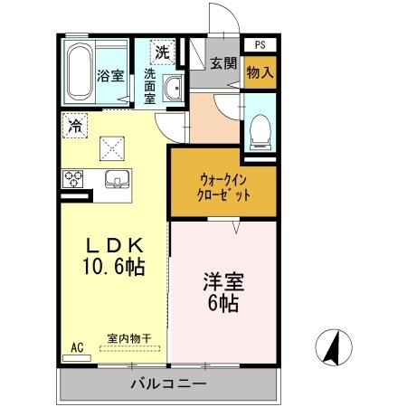 サンシャイン見白　A棟（103） 間取り図画像