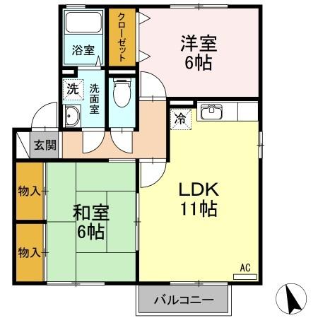 セジュール高瀬（201） 間取り図画像