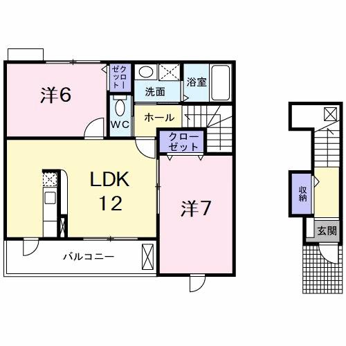 セント・フローラ　Ｂ（201） 間取り図画像