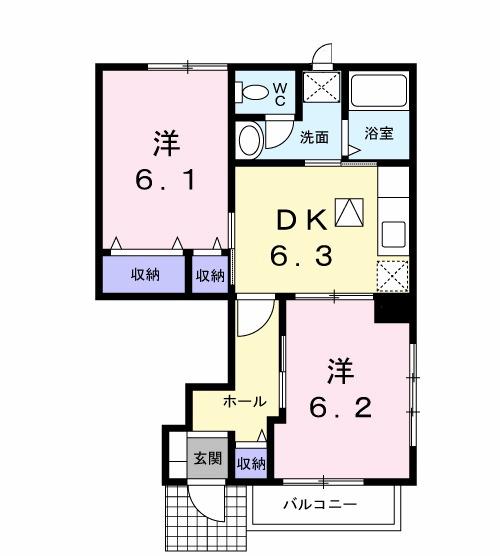 グランディ−ル　Ｈ（103） 間取り図画像
