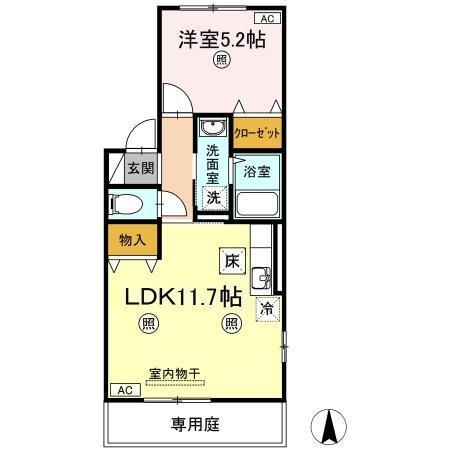 SEEDS WIT 佐古（101） 間取り図画像