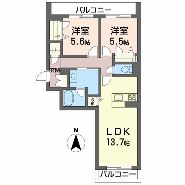 ＢＥＲＥＯ蔵本元町【ＢＥＬＳ認証】（303） 間取り図画像