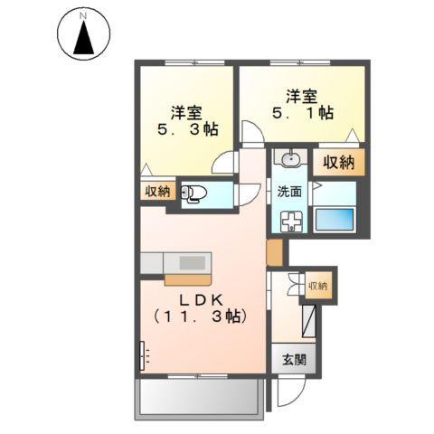 カネイコート日開野 間取り図画像