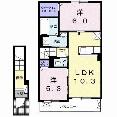 パーク　アクシスＥＡＳＴ　Ｄ（203） 間取り図画像