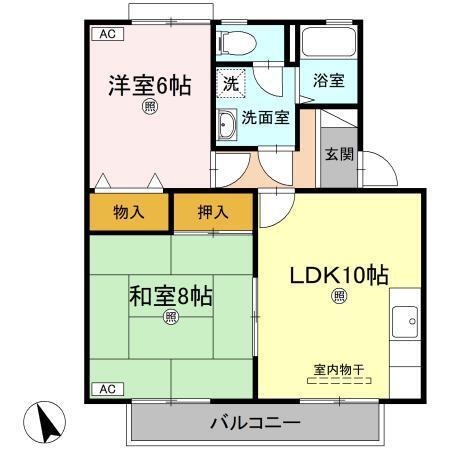 マリレーヴ内浜（202） 間取り図画像