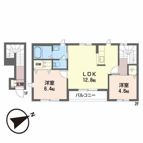 シャーメゾン　ジェルメB棟（206） 間取り図画像