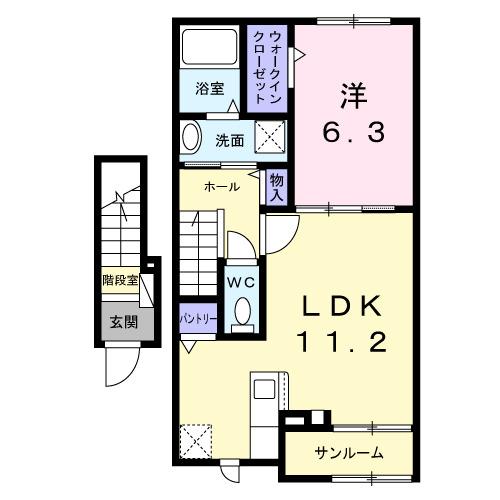 グレイス　八万（203） 間取り図画像