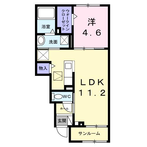 グレイス　八万（103） 間取り図画像