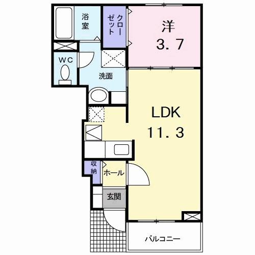 ティファニーハイツ　Ⅰ（103） 間取り図画像
