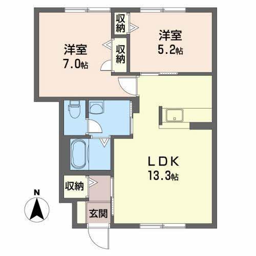 シャーメゾンディアス川内（A102） 間取り図画像