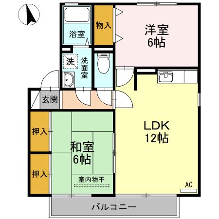 フルールメゾン　B棟（201） 間取り図画像