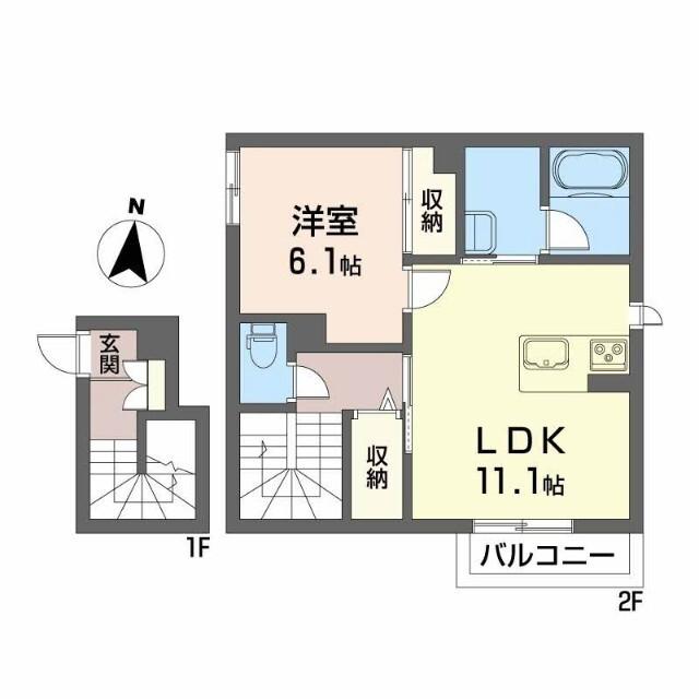 南田宮レジデンス（201） 間取り図画像