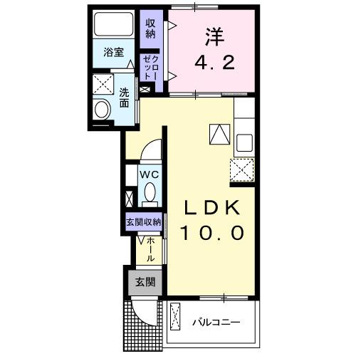 コッティ　クワハラⅠ（103） 間取り図画像