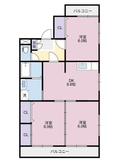 ガーデンヒルズ藍住Ⅱ（405） 間取り図画像