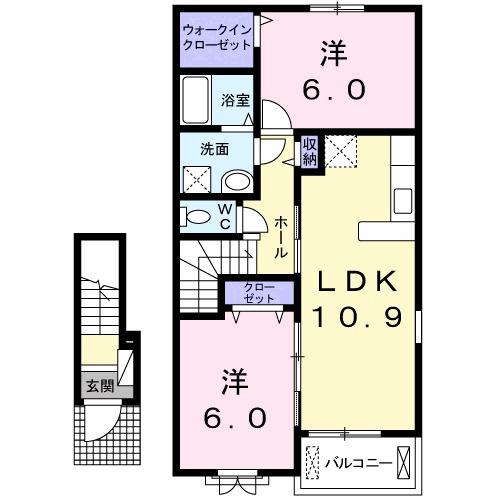 コンフォール矢三　Ｃ（203） 間取り図画像