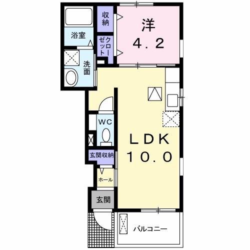 クラール名東　Ａ（105） 間取り図画像