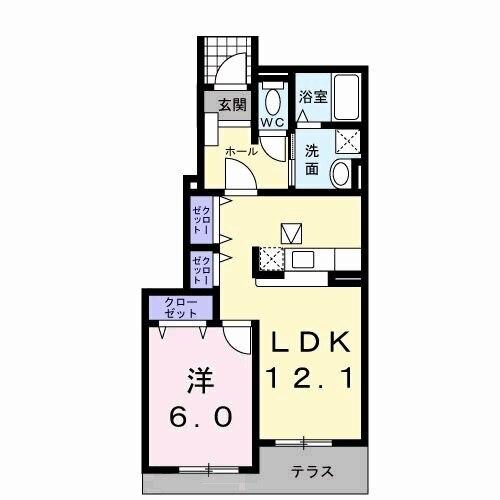 アルコバレ−ノ・ＰＳ　Ｂ（103） 間取り図画像