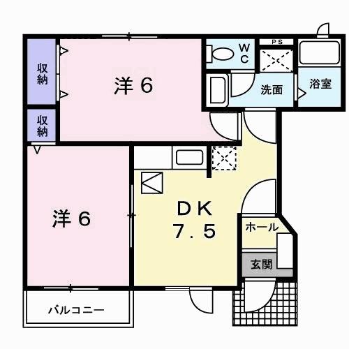 フィールドビーチ５（102） 間取り図画像
