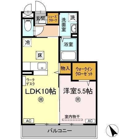 浜の前マンション１３号棟（103） 間取り図画像