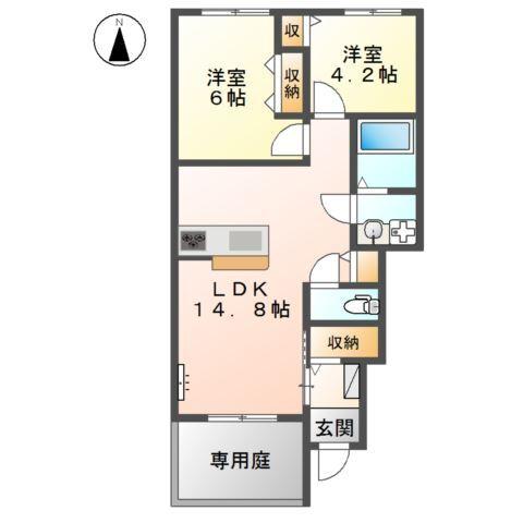 スターテラス古川Ａ 間取り図画像