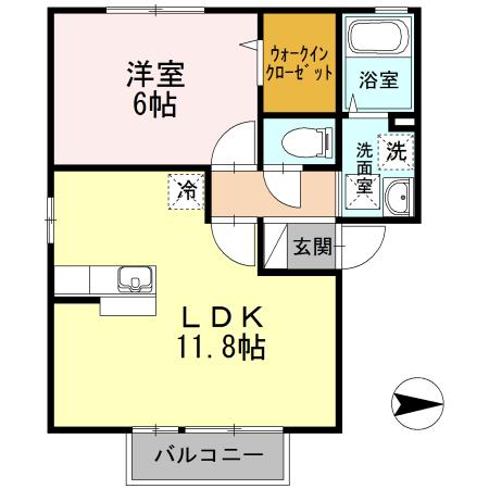 ルピナ　B棟（B201） 間取り図画像