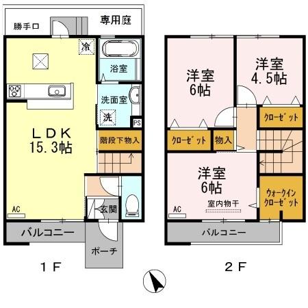グランツ内浜　B棟（103） 間取り図画像