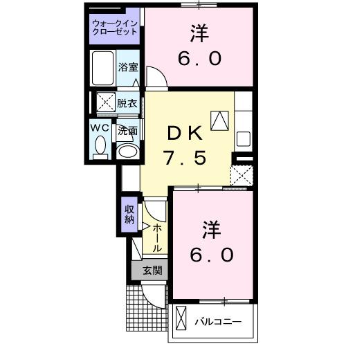 コンフォート　アシロⅡ（103） 間取り図画像