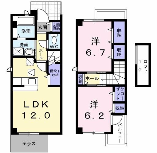 グレースコート　Ｃ（105） 間取り図画像