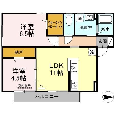 トアエーユ　B棟（201） 間取り図画像