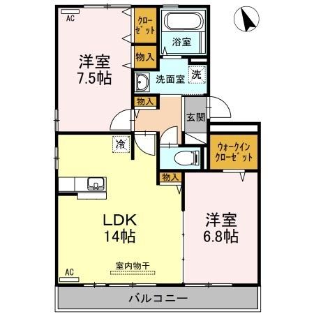 リヴェール北島（302） 間取り図画像