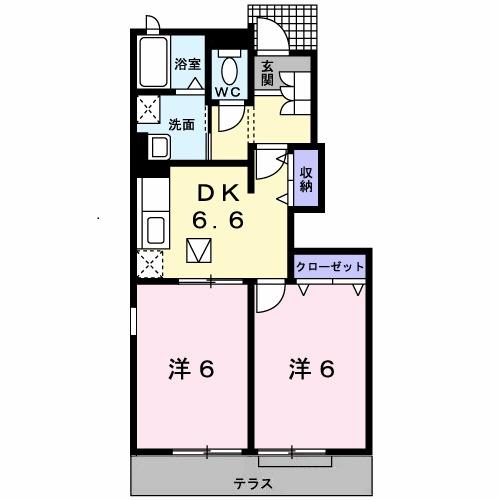 サンリットヴィラ相生Ｂ（105） 間取り図画像