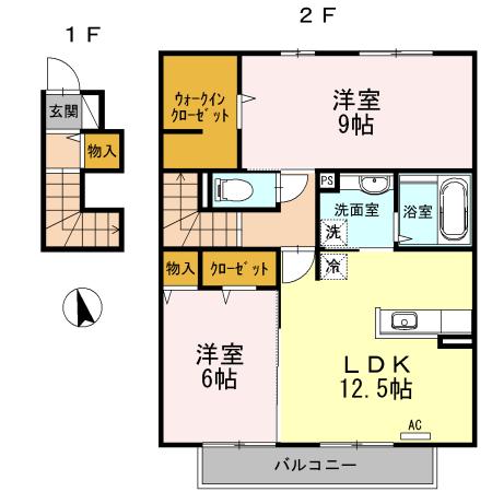 ＰＡＴＩＯ　A棟（202） 間取り図画像