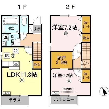 ハーヴェスト（102） 間取り図画像
