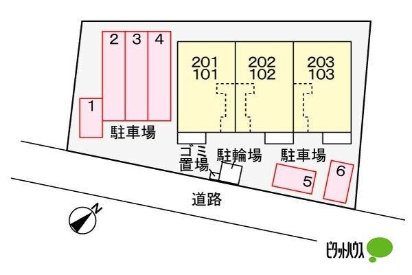 カナエールⅡ（103） 駐車場