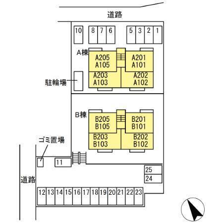 ＷＩＴ　ＣＵＢＥ　B棟（205） 駐車場