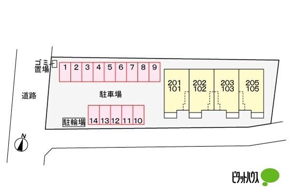 グラーディア（101） 駐車場