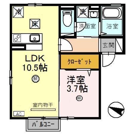エルミタージュ（101） 間取り図画像