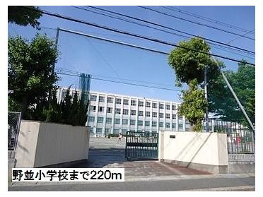 野並小学校：220m