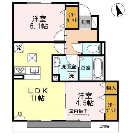 クラリスⅠ（105） 間取り図画像