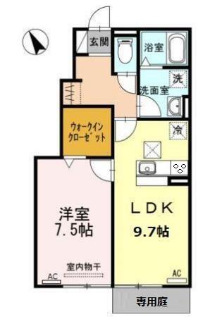 セジュールひまわり　Ａ（102） 間取り図画像