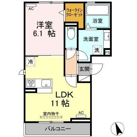 クラウンＡ＆Ｈ（305） 間取り図画像