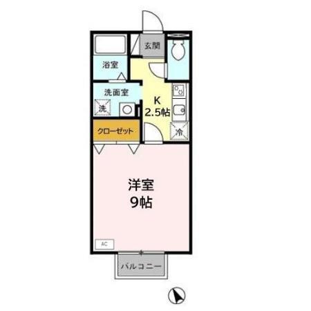 ラウム若林（205） 間取り図画像