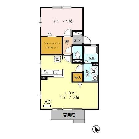 メイプルヒルズ　Ｄ（105） 間取り図画像
