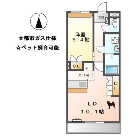 メゾングレース楠 間取り図画像