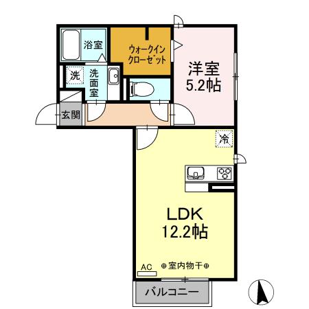 Ｄ−ｒｏｏｍ栄（201） 間取り図画像